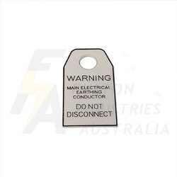 ERTAG/2 - Earth rod tag DO NOT DISCONNECT